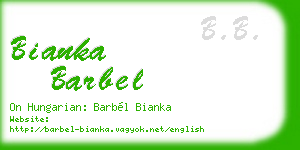 bianka barbel business card
